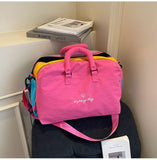 Dopamine Color-Blocking Bag Large Capacity Travel Bag Travel Accessories - Pink - Size 25L V1106-127-23036-PNK-25L
