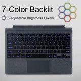 Bluetooth Tablet Keyboard with Touchpad for Surface Pro 5 Pro 6 Pro 7 Pro 7 Plus 12.3 Inch Dark Gray V1263-JX-7771-2