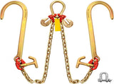 V Bridle Chain, 5/16 in x 2 ft Tow Chain Bridle, Grade 80 V-Bridle Transport Chain, 9260 Lbs Break V952-SZGLTJ5162FT00001V0