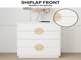 Sarantino Gail Chest of Drawers Tallboy Dresser in White CHE-102-02-WH