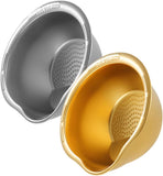 2-Piece Stainless Steel Rice Washing Strainer Set with Thickened Fine Mesh for Fruits Vegetables V1258-DP02-BOL-261