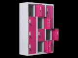 12-Door Locker for Office Gym Shed School Home Storage - Standard Lock with 2 Keys V63-838891