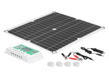 40W 18V Monocrystalline Silicon Flexible Solar Panel with 30A Solar Charge Controller for Car RV V1294-YM0901-3114210079411