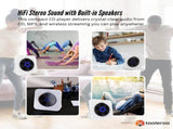Tooleroo USB Rechargeable Desktop CD Player Speaker Bluetooth Portable White V238-SUPDZ-41115085340752