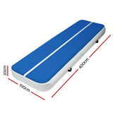 4m x 1m Inflatable Air Track Mat 20cm Thick Gymnastic Tumbling Blue And White ATM-4-1-02M-BL