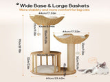 Cat Tree Tower Large Scratching Post Condo Basket Activity Center V178-66925