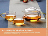 Glass Flower Teapot Small Loose Leaf Kettle for Scented Water Brewing Office and Home Use V1370-AZ4-16026
