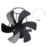 6 Blade Magnet Wall Mount Heat Powered Stove Fan Pipe Fireplace Fan Magnetic Installation for Wood V1294-YM0706-3114230124211
