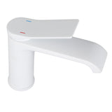 Sink G1/2 Thread Hot Cold Water Tap White Leaking Resistant Corrosion Proof Bathroom Sink V1294-YM0715-3112220048011
