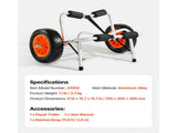 Kayak Cart, 113.4 kg Load Capacity, Foldable Kayak Trolley with 25.4 cm Solid Rubber Tires & 1 V952-SPSPHTTC10IN9SGI2001V0
