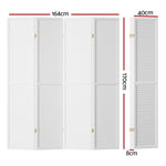 Artiss 4 Panel Room Divider Screen 164x170cm Pegboard White RD-HLW01-4P-WH