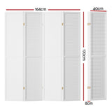 Artiss 4 Panel Room Divider Screen 164x170cm Pegboard White RD-HLW01-4P-WH