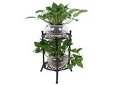 2Tier Metal Plant Stand Flower Pot Holder Display Shelf Rack Home Decoration Garden V1294-YM0901-3111210013911