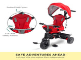 Veebee Explorer 3-Stage Kids Trike with Canopy - Red T0090