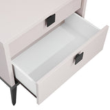 Queen 4 Pcs Bedroom Suite with Tallboy Fabric Upholstery MDF Combination of Champagne and Black V43-BDS-MAXL-4PC-TBY