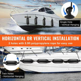 Boat Fenders, 6.5" x 23" Boat Bumpers for Docking, Inflatable Ribbed Fender with Center Holes, V952-CYHX4JZ65YCTVZR20V0