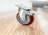 4 Pack 5 Inch Heavy Duty Locking Caster Wheels Swivel Plate Castors V63-954641
