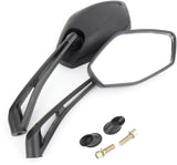 1 Pair Universal Bar End Motorcycle Mirrors, Adjustable Scooter Rearview Mirrors with 8 mm and 10 mm V1189-LC-QP-00849