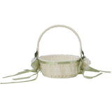 Flower Girl Basket Romantic Elegant Lightweight Hand Woven Wedding Flower Basket for Bride 5800 V1294-YM0901-3115240063713