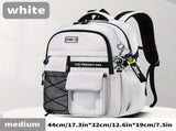 Teenager Backpack Safe Materials Backpack Multiple Compartments Backpack Ample - White - Size V1106-813-30058-WHT-44-32CM