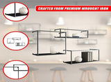 Floating Shelves Retro Industrial Ledge Black Metal Display Stand V63-842531