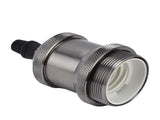 6 Pcs Lamp Holder Metal E26 E27 Screw Retro Lighting Base Accessories with Ground Aluminum V1294-YM0714-3119210198014