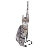 Cat Shaped Paper Towel Holder in Dark Grey Iron, Kitchen and Bathroom Toilet Roll Storage, 18x6.5in V1366-AZ2-W-18957