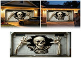 Halloween Garage Door Cover Decorations, Halloween Decorations Door Cover Skull, Garage Hanging V1366-AZ2-W-24893