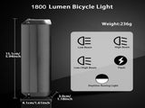 Brand new super bright aluminum alloy bicycle light - USB charging - ideal for mountain bike night V1102-HECE-002