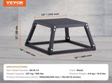 Plyometric Jump Box, 12 Inch Plyo Box, Steel Plyometric Platform and Jumping Agility Box, Anti-Slip V952-TXTD12YCGTHSPEBZRV0