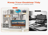 Desktop Bookshelf, 3-Tier Desktop Storage Organizer, 94 x 25.4 x 79.2 cm Office Storage Rack Wood V952-ZMSJDNZSJMB3CBGHOV0