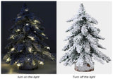 45cm Flocking Christmas Tree with Lights PVC Mini Christmas Tree Artificial Holiday Tree Christmas V1294-YM0716-220715CS021