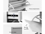 Artiss Shoe Rack Cabinet 24 Pairs White Luna FURNI-L-GS-SHOE02-WH-AB