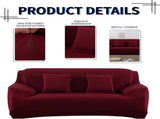 2 Seater Square Stretch Sofa Cover with Armrests and Cushion Covers V1263-JX-3560