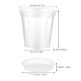 4-Pack Large Clear Nursery Pots with Drainage Holes, Ideal for Phalaenopsis Orchids and Flowering V1369-AZ3-W-17262