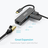 CHOETECH HUB-U02 USB-C To Ethernet Hub V28-ELECHOHUBU02