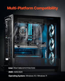 VEVOR CPU Liquid Cooler AIO CPU Water Cooler with 120 mm PWN Fans for Intel AMD V952-CPULQFSSLDPBHDXT7V9