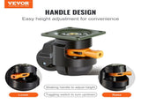 Leveling Casters, Set of 4, 500 kg Total Load Capacity, 50.8 mm, Heavy Duty with Upgraded Handle V952-DJJLBSDJPBS4QUJMHV0