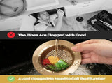 Kitchen Sink Strainer 2 Pack, Stainless Steel Drain Basket Cover Food and Hair Catcher for Kitchen V1189-LC-LY-00131