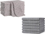 Homaxy 12 Pack Kitchen Dish Cloths and Large Cotton Kitchen Hand Towels(18x V1258-DP02-F-175