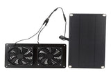 12V 20W Solar Powered Fan Kit Monocrystalline Silicon 3W Dual Cooling Fan for Car Greenhouse V1294-YM0521-3114230026411