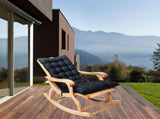 Suede Sun Lounger Chair Cushions Non Slip Rocking Chair Cushion Garden Recliner Quilted Thick Padded V1294-YM0717-10192563