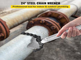24 Inch Pipe Chain Wrench Heavy Duty 6.7 Inch Chain Wrench V952-YGQLTGZQ000000001V0