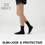 10X Rexy 3D Seamless Crew Socks Medium Slim Breathable BLACK V274-GM-RX3DCW-M10-BK