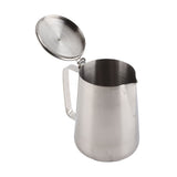 Stainless Steel Coffee Cup Mug Milk Frothing Pitcher Jug with Lid for Latte Coffee Art V1294-YM0727-JY11414-06
