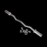 120cm Chrome Olympic EZ Curl Bar Weightlifting Barbell for Home Gym Training V63-770285