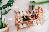 Bamboo 3 Tiers Layers Storage Shoe Rack & Organiser V915-HO0162