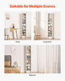 VEVOR 8-Tier Narrow Bookshelf 180cm Wooden Open Bookcase Adjustable Shelf White V952-BSSJZFXBHB1LL260FV0