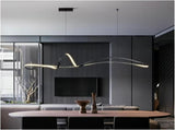 BAMDECOR A210 Modern LED Linear Pendant Lights with Dimmable LED and Adjustable Hanging Length 180cm V255-BAM-A210-L180