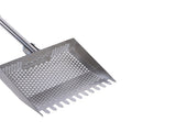 Chicken Poop Scooper Rake Stainless Steel Adjustable Chicken Litter Shovel for Chicken Coop Beach V1294-YM0901-3111250186411